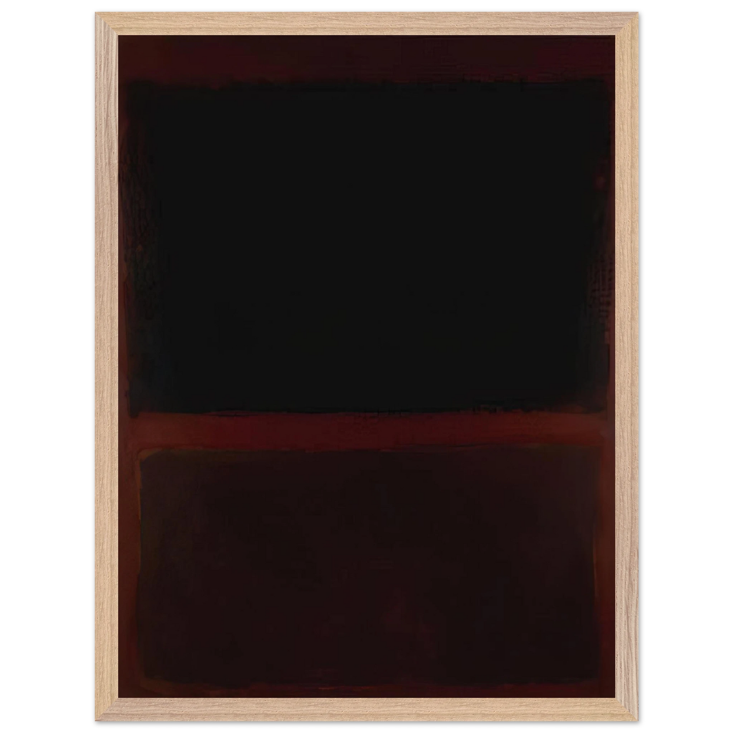 Mark Rothko - Black on Dark Sienna on Purple - 1960 Wall Art - 30x40 cm / 12x16 inches - Premium Wooden Framed Poster With Fine Art Paper - White frame