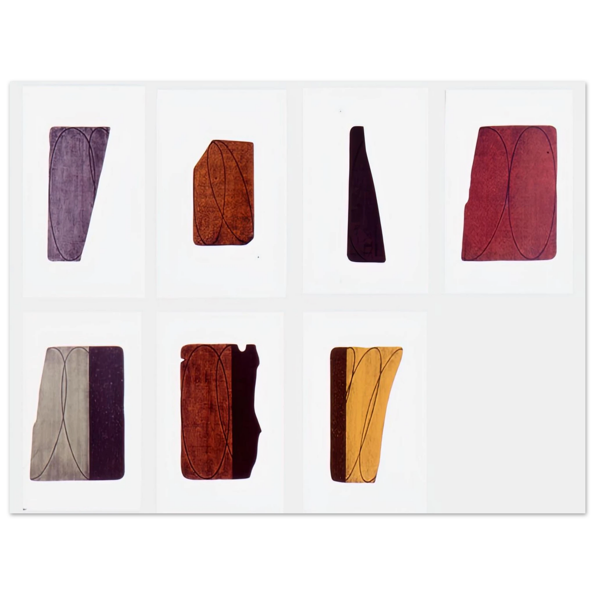 Robert Mangold - FRAGMENTS I VII 1998 Fine Art Poster - Default Title