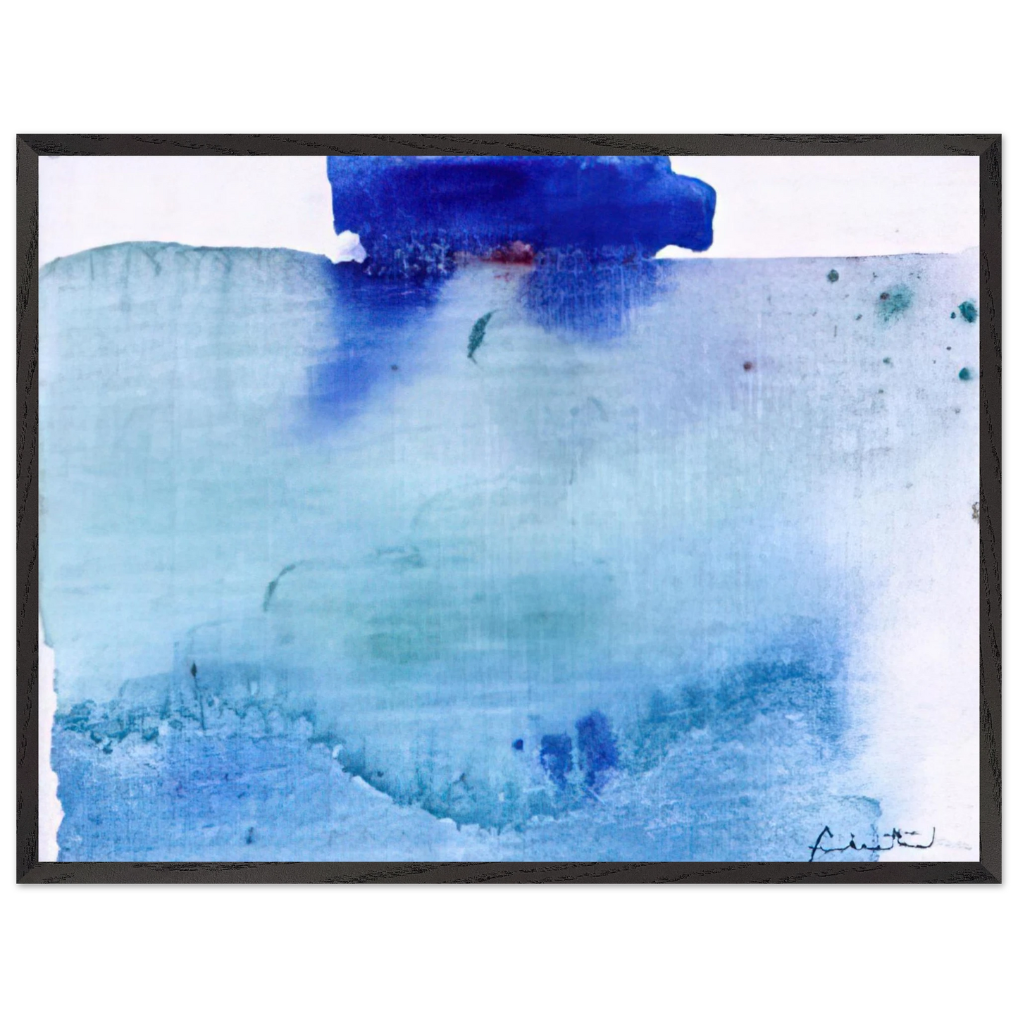Helen Frankenthaler - Untitled - 1982 Wall art - 27x35 cm / 11x14 inches - Premium Wooden Framed Poster With Fine Art Paper - Black frame