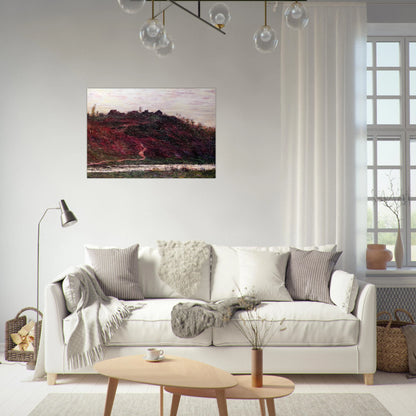 The Village of La Coche-Blond, Evening - claude monet Brushed Aluminum Print - 70x100 cm / 28x40 inches | claude monet Aluminum Print | claude monet Prints