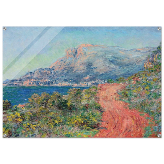 The Red Road near Menton - claude monet Acrylic Print - 70x100 cm / 28x40″ inches