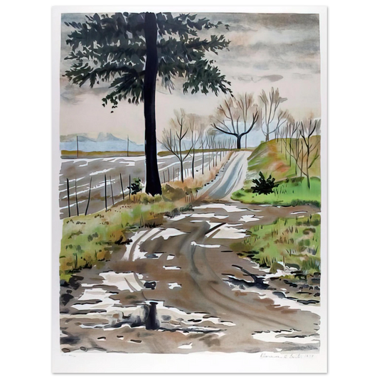 Clarence Holbrook Carter - Untitled - Country Road - 1979 Fine Art Poster - Default Title