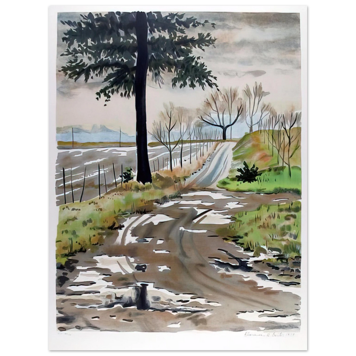 Clarence Holbrook Carter - Untitled - Country Road - 1979  75x100 cm / 30x40inches Fine Art Poster