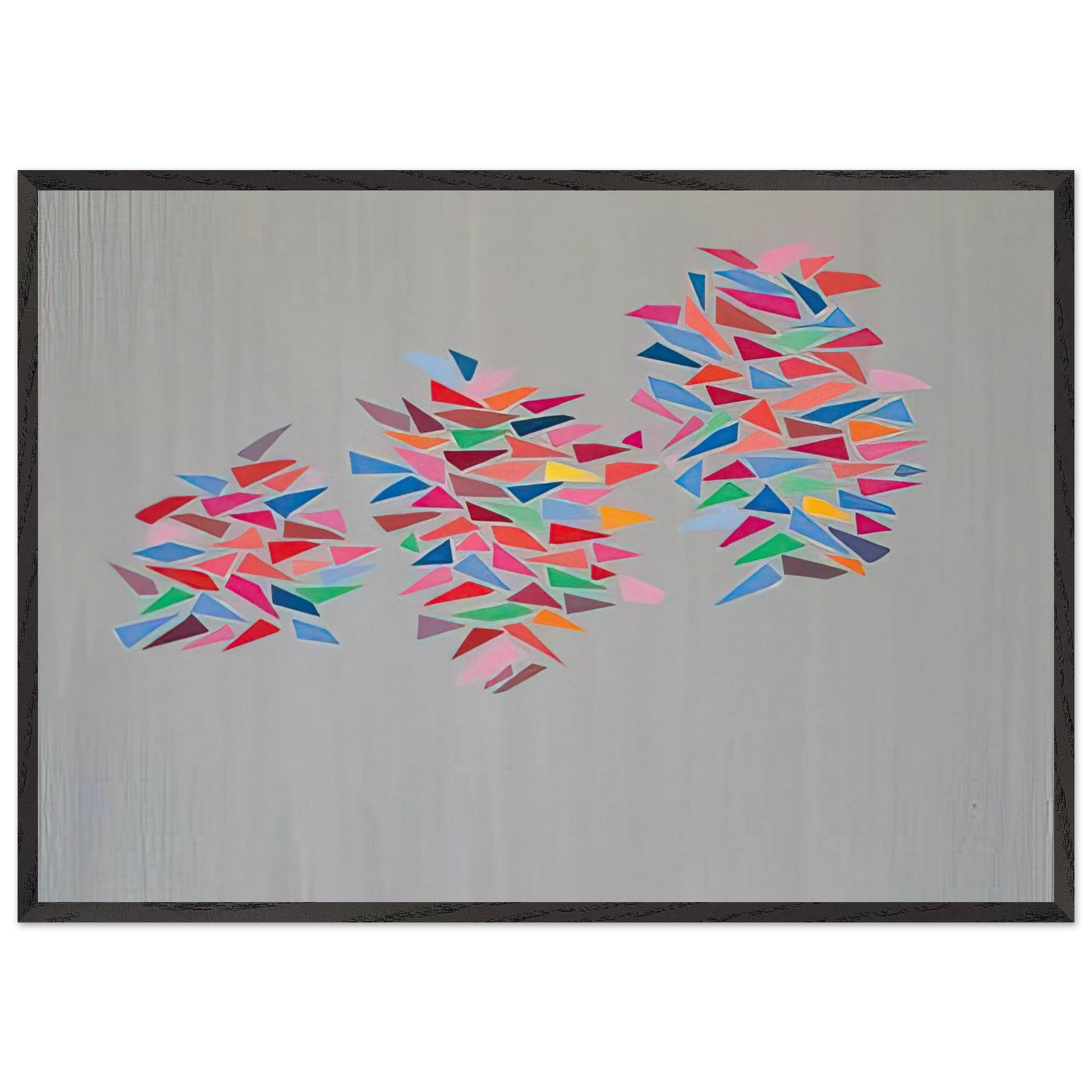 Colors on Gray - 1976 - Robert Goodnough Framed Art Print – Black Wooden Frame - Default Title - -Framed Art Print