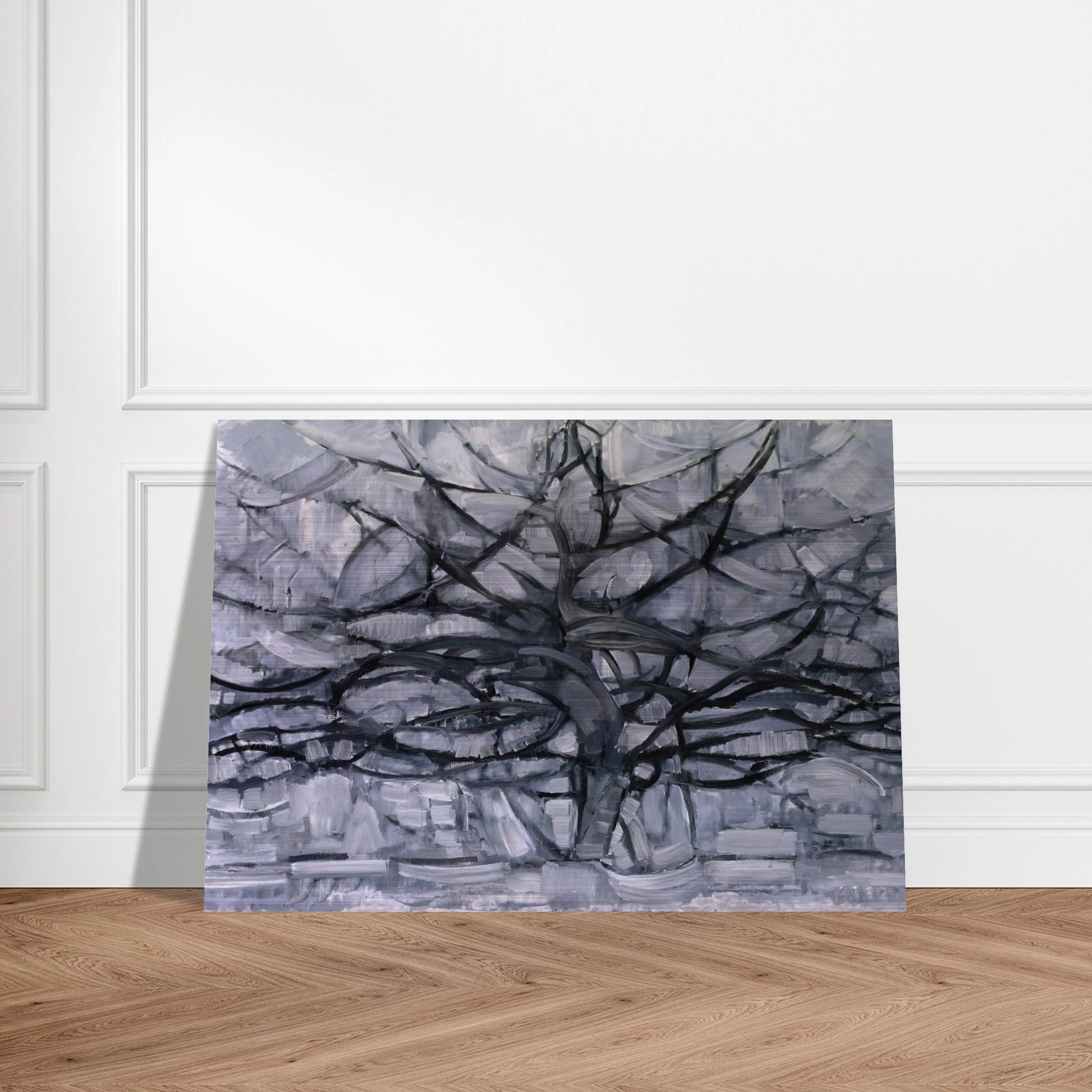 The Gray Tree - Piet Mondrian Brushed Aluminum Print - 70x100 cm / 28x40 inches | Piet Mondrian Aluminum Print | Piet Mondrian Prints