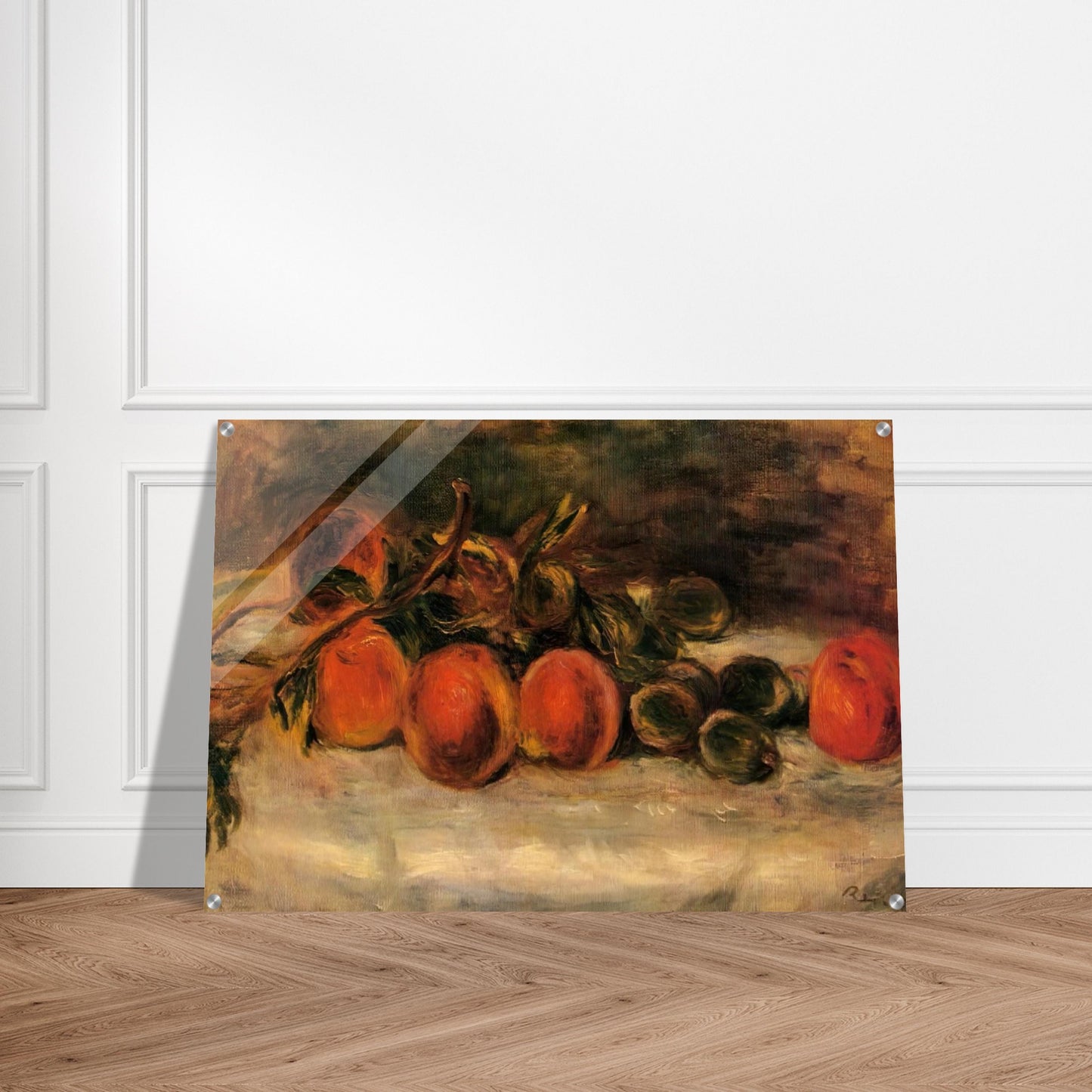 Still Life with Peaches and Chestnuts - Pierre-Auguste Renoir Acrylic Print - 70x100 cm / 28x40″ inches
