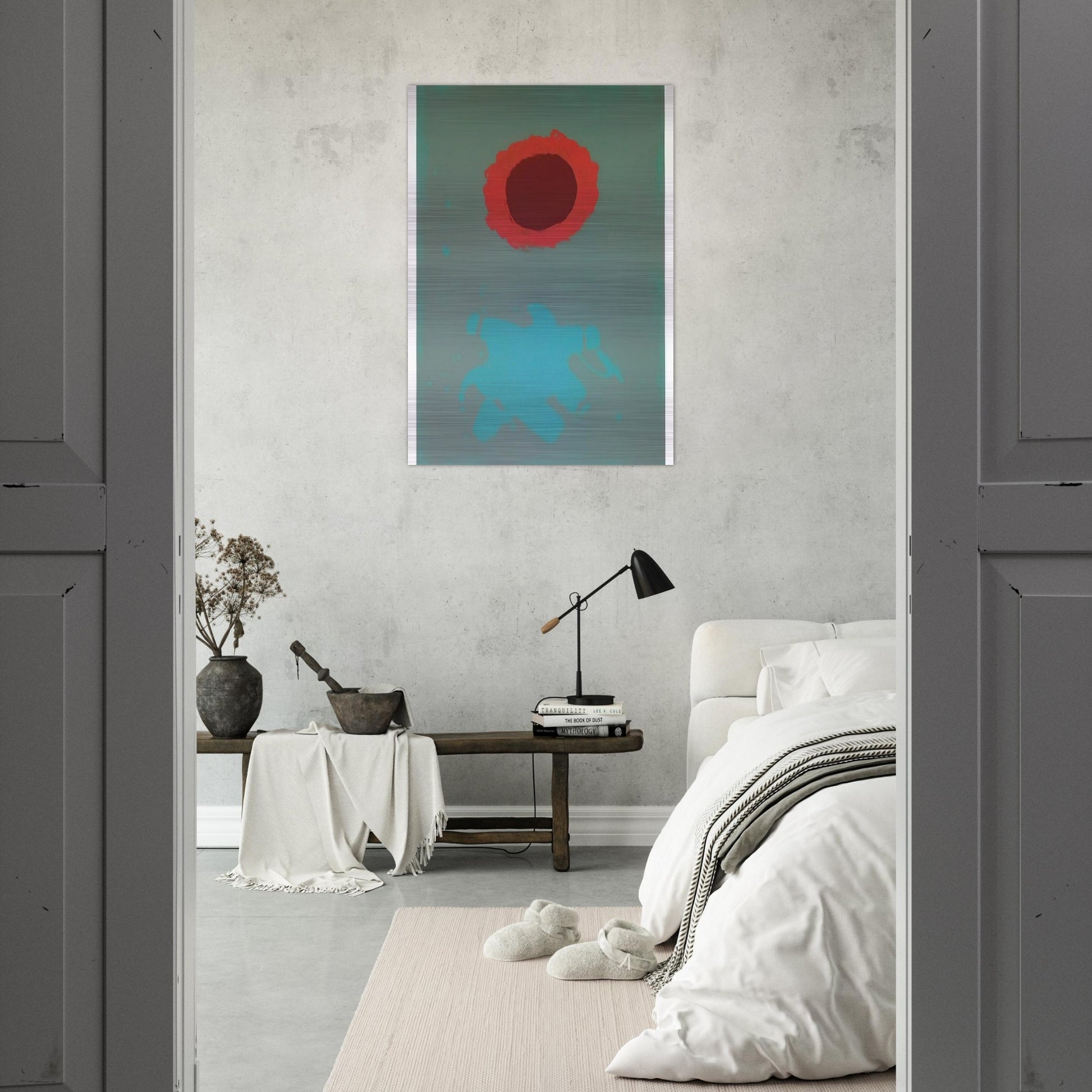 Chrome Green - 1972 - Adolph Gottlieb Brushed Aluminum Print - 70x100 cm / 28x40 inches | Adolph Gottlieb Aluminum Print | Adolph Gottlieb Prints