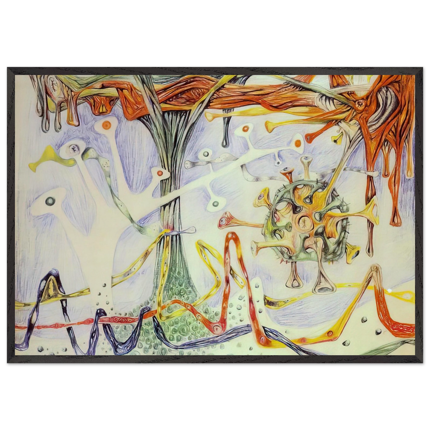 MORPHOLOGY 1937 - Roberto Matta Framed Art Print – Black Wooden Frame - Default Title - -Framed Art Print