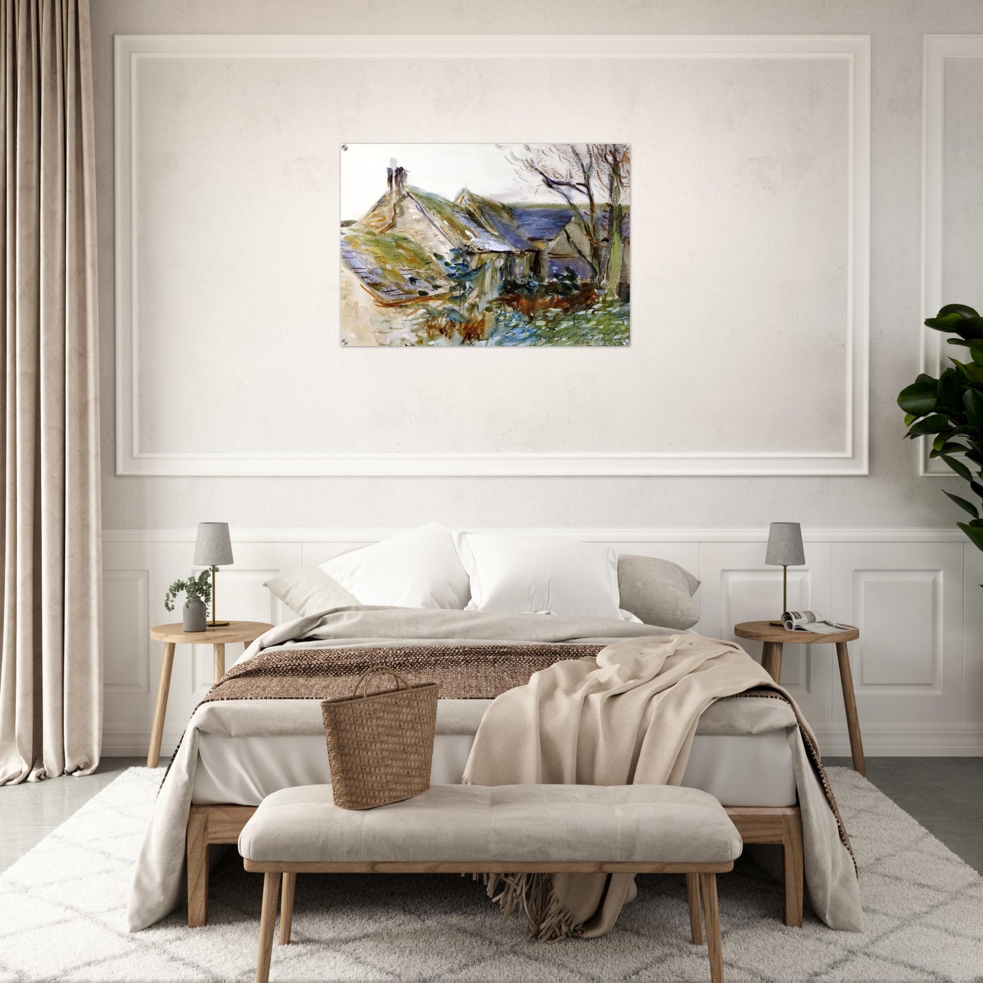 Cottage at Fairford, Gloucestershire - John Singer Sargent Acrylic Print - 70x100 cm / 28x40″ inches