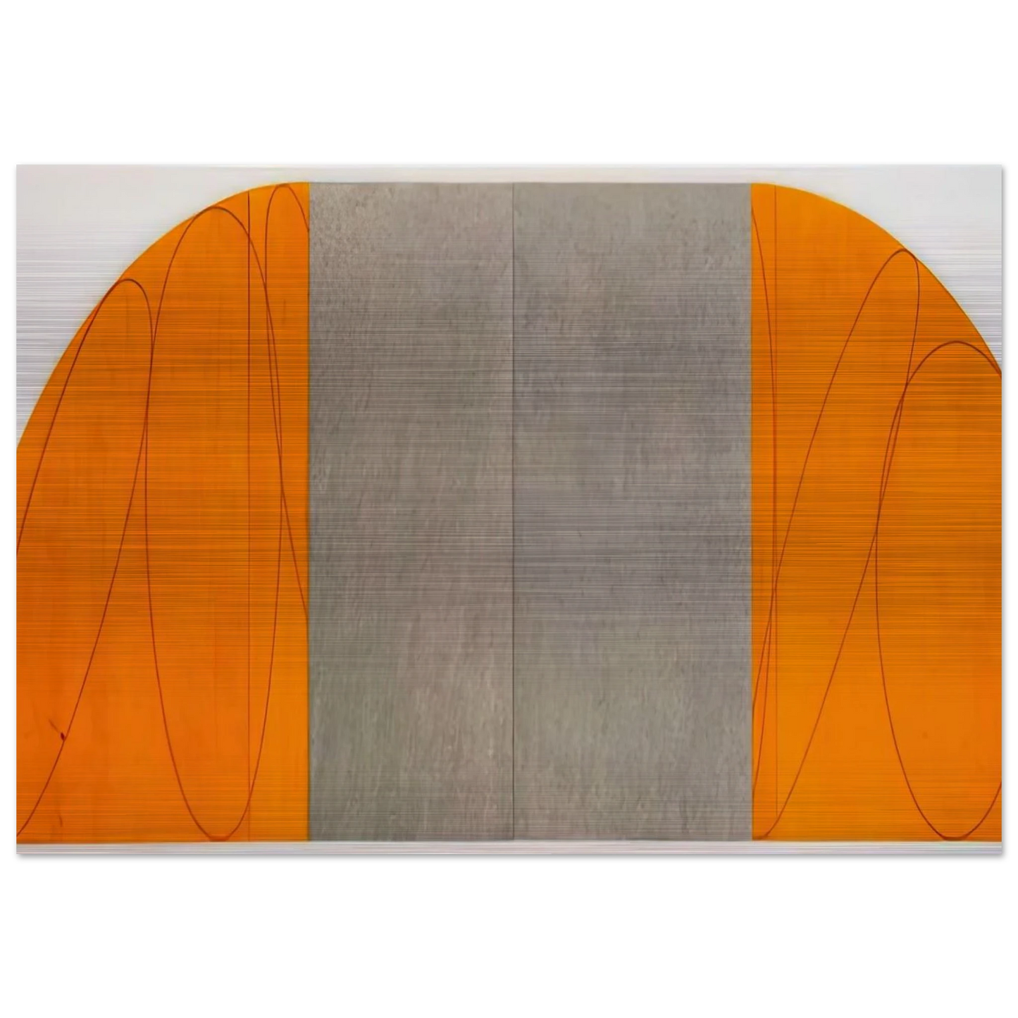 CURVED PLANE FIGURE VIII 1995 - Robert Mangold Brushed Aluminum Print - 70x100 cm / 28x40 inches | Robert Mangold Aluminum Print | Robert Mangold Prints