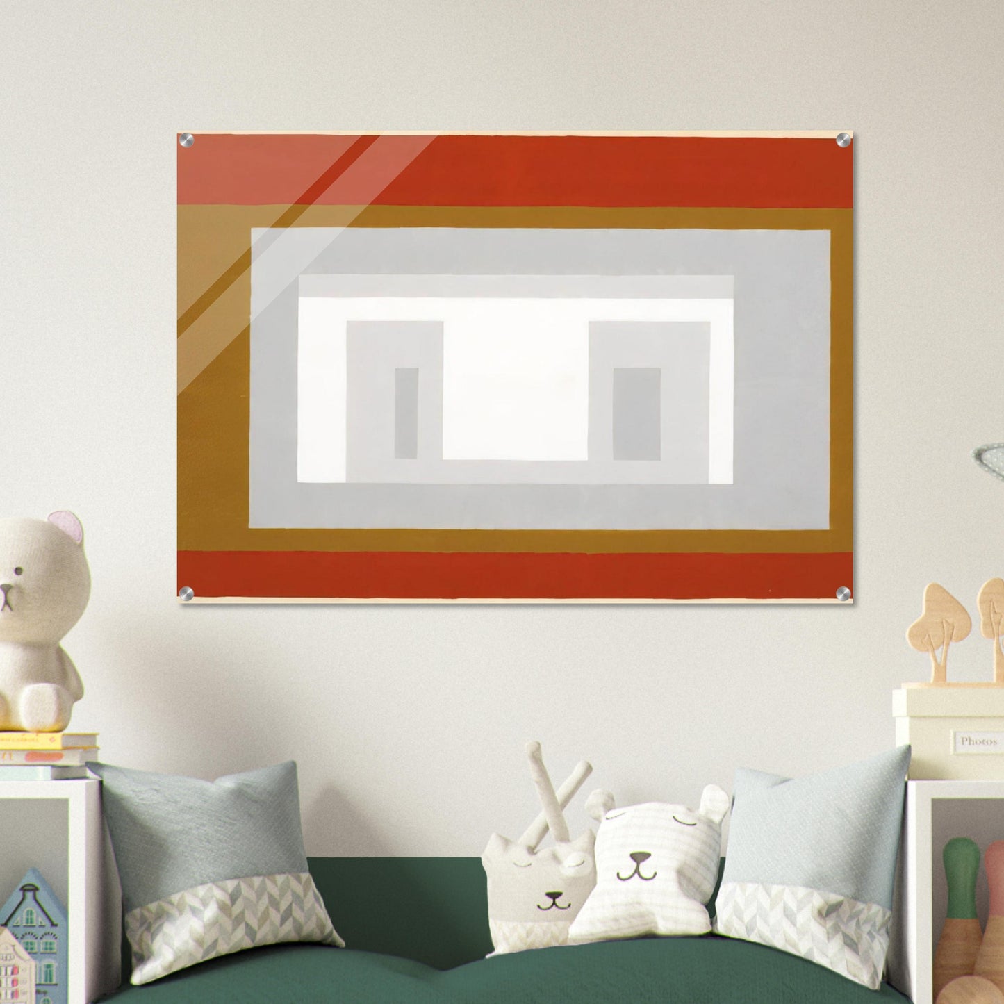 VARIANT ADOBE SETTLED 1954 - Josef Albers Acrylic Print - 70x100 cm / 28x40″ inches | Josef Albers Wall Art | Josef Albers Prints