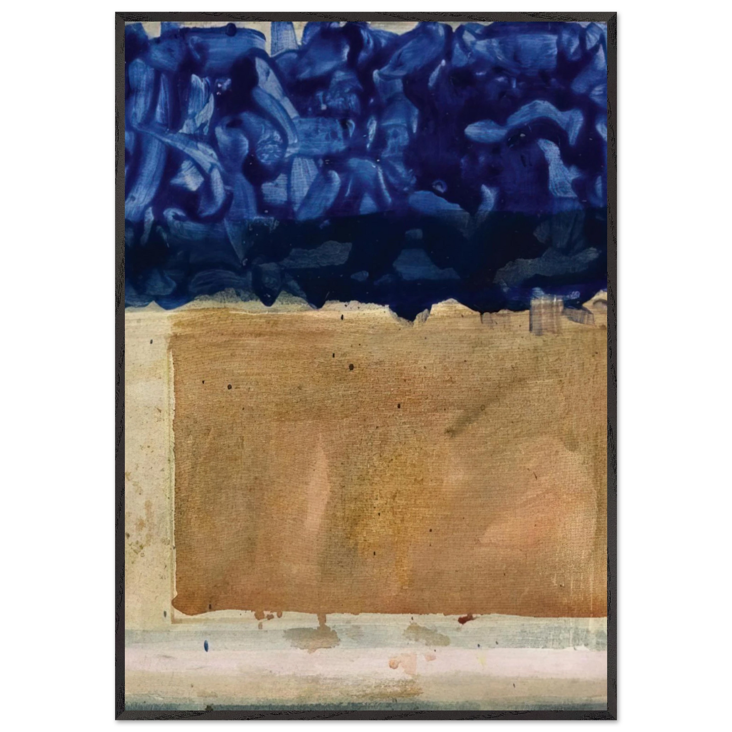 Helen Frankenthaler - Shoreline - 1952 Wall art - 30x45 cm / 12x18 inches - Premium Wooden Framed Poster With Fine Art Paper - Wood frame