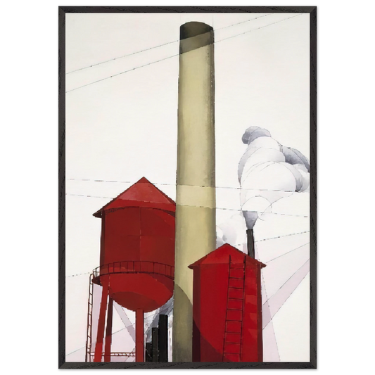 Buildings - 1930 - Charles Demuth Framed Art Print – Black Wooden Frame - Default Title - -Framed Art Print