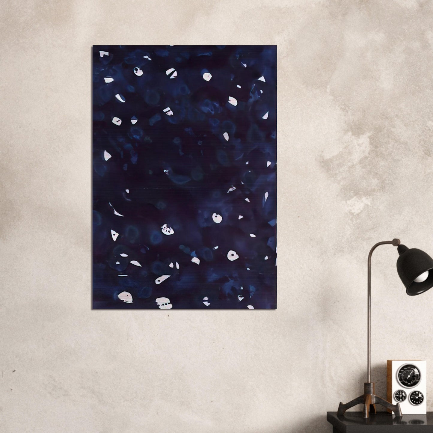 Untitled  Dark Blue-Green  - Sam Francis Brushed Aluminum Print - 70x100 cm / 28x40 inches | Sam Francis Aluminum Print | Sam Francis Prints