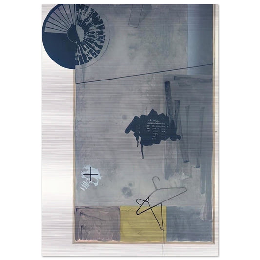 EVIAN - Jasper Johns Brushed Aluminum Print - 70x100 cm / 28x40 inches | Jasper Johns Aluminum Print | Jasper Johns Prints