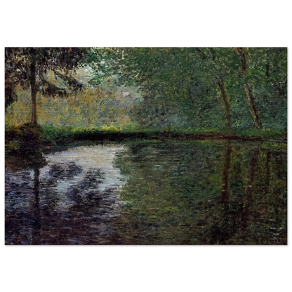 The Pond at Montgeron 2 - claude monet Brushed Aluminum Print - 70x100 cm / 28x40 inches | claude monet Aluminum Print | claude monet Prints