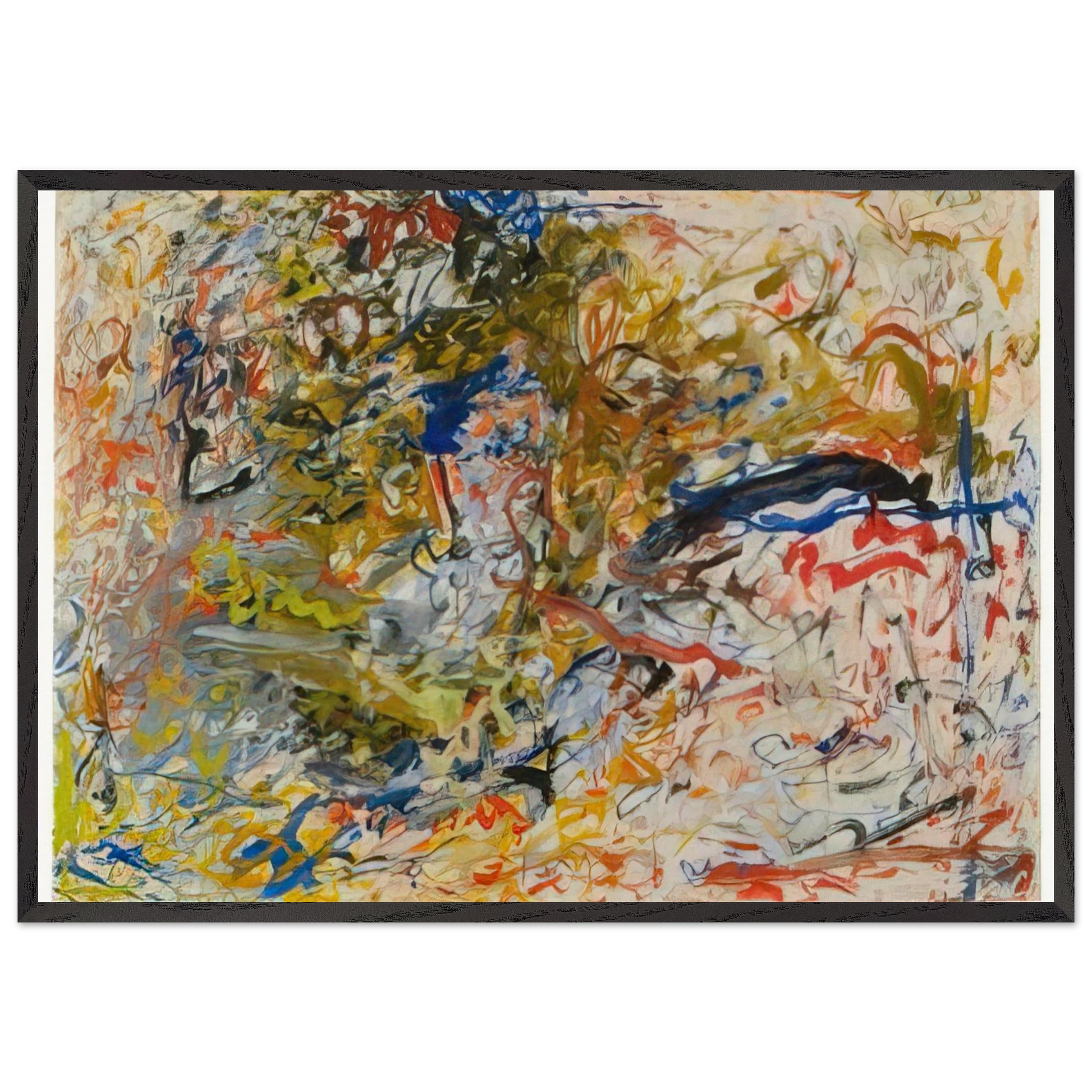 UNTITLED 1960 N2 - Milton Resnick Framed Art Print – Black Wooden Frame - Default Title - -Framed Art Print