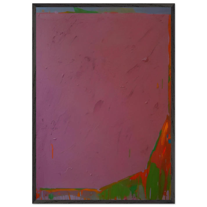 30775 - 1975 - John Hoyland 70x100 cm / 28x40 inches Framed Art Print – Black Wooden Frame