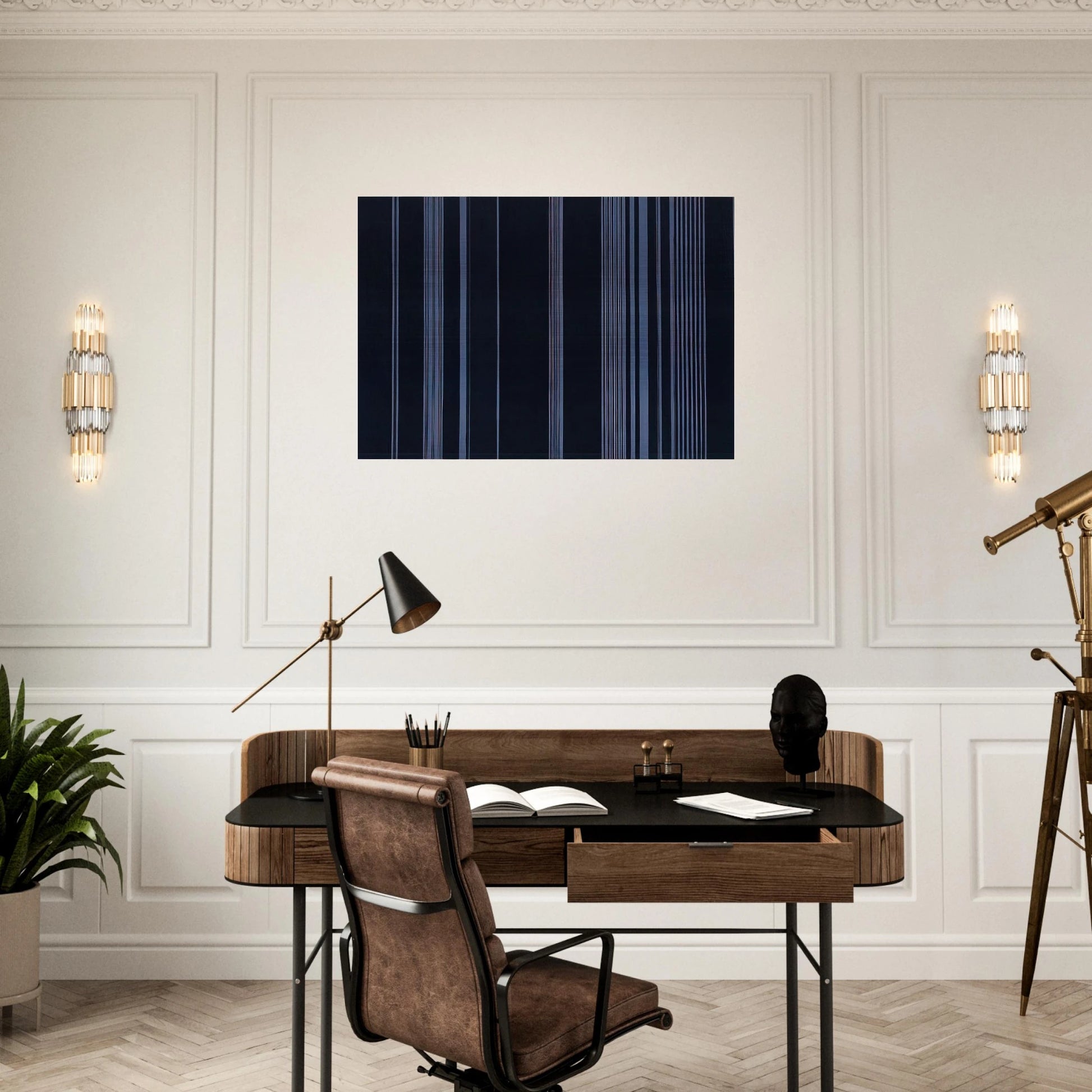 Night Patrol - 1975 - Gene Davis Brushed Aluminum Print - 70x100 cm / 28x40 inches | Gene Davis Aluminum Print | Gene Davis Prints