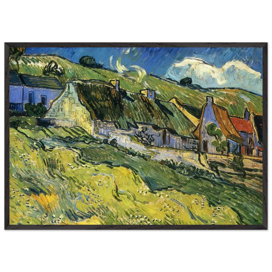 A Group of Cottages - Vincent van Gogh Framed Art Print – Black Wooden Frame - Default Title - -Framed Art Print