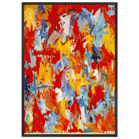 FALSE START 1959 - Jasper Johns Framed Art Print – Black Wooden Frame - Default Title - -Framed Art Print