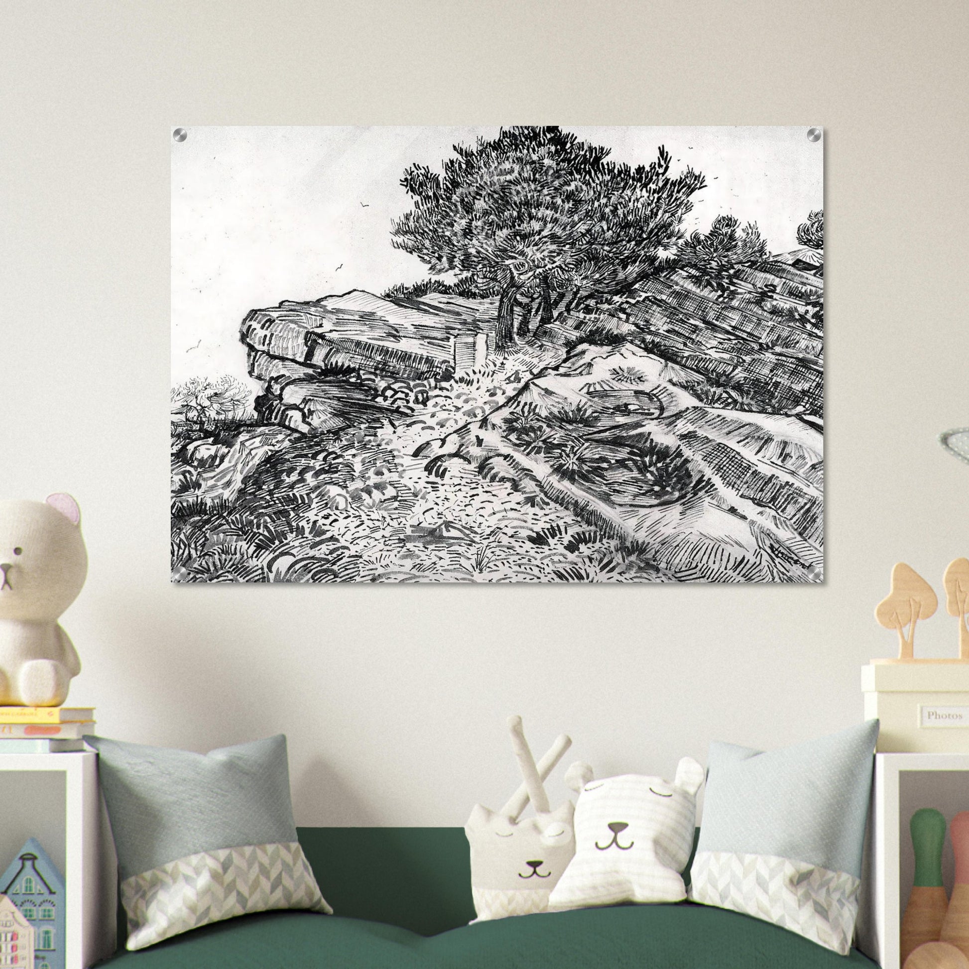 Montmajour - Vincent van Gogh Acrylic Print - 70x100 cm / 28x40″ inches