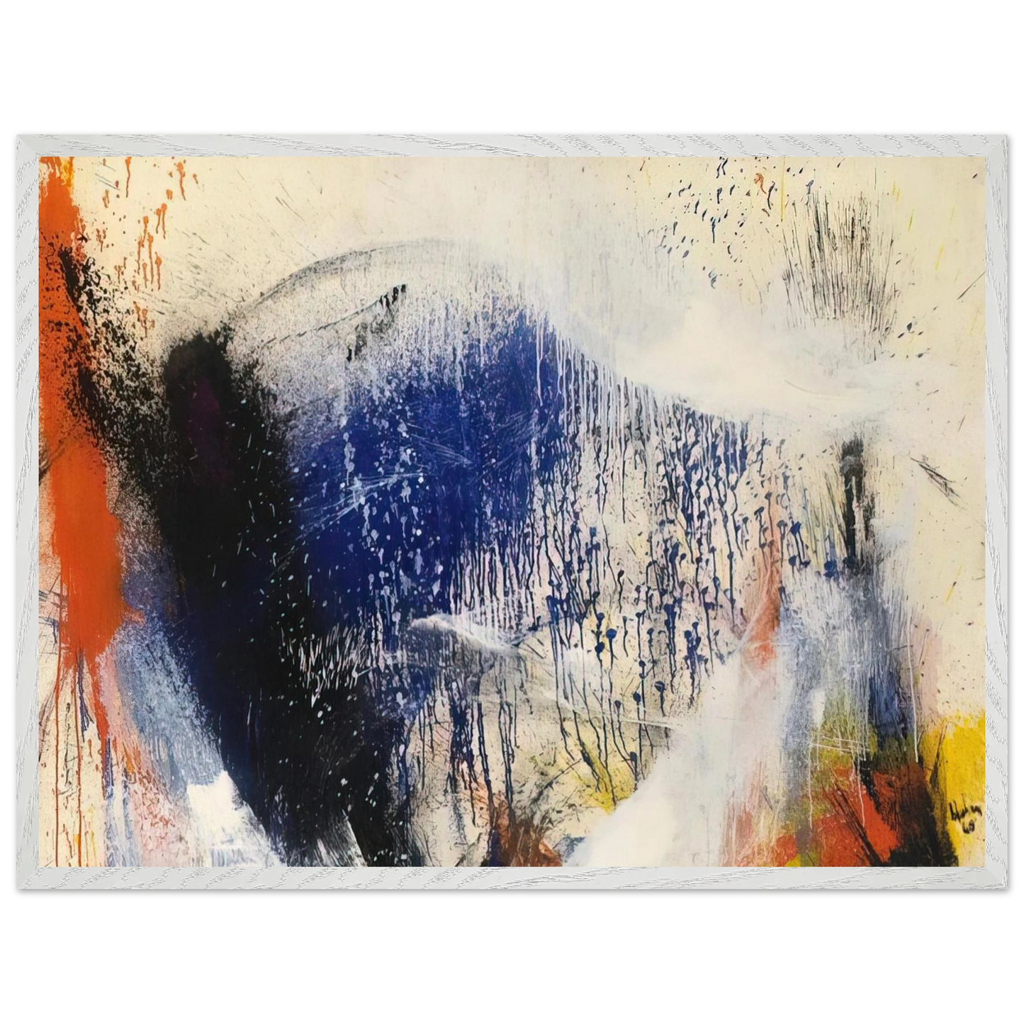 Helen Frankenthaler - Untitled - 1960 Wall art - A3 (29.7 x 42  cm) - Premium Wooden Framed Poster With Fine Art Paper - White frame