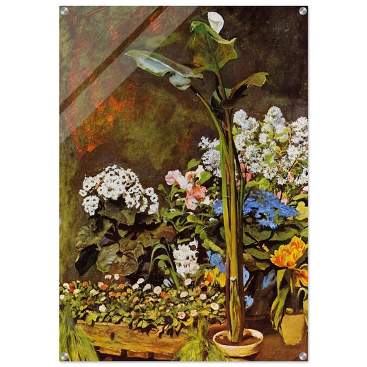 Arum and Conservatory Plants - Pierre-Auguste Renoir Acrylic Print - 70x100 cm / 28x40″ inches