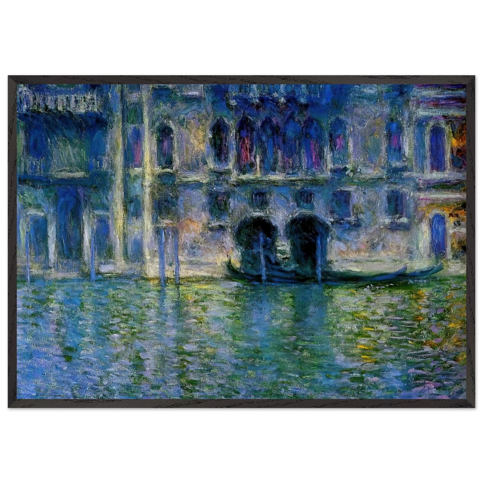 Palazzo da Mula at Venice - claude monet Framed Art Print – Black Wooden Frame - Default Title - -Framed Art Print