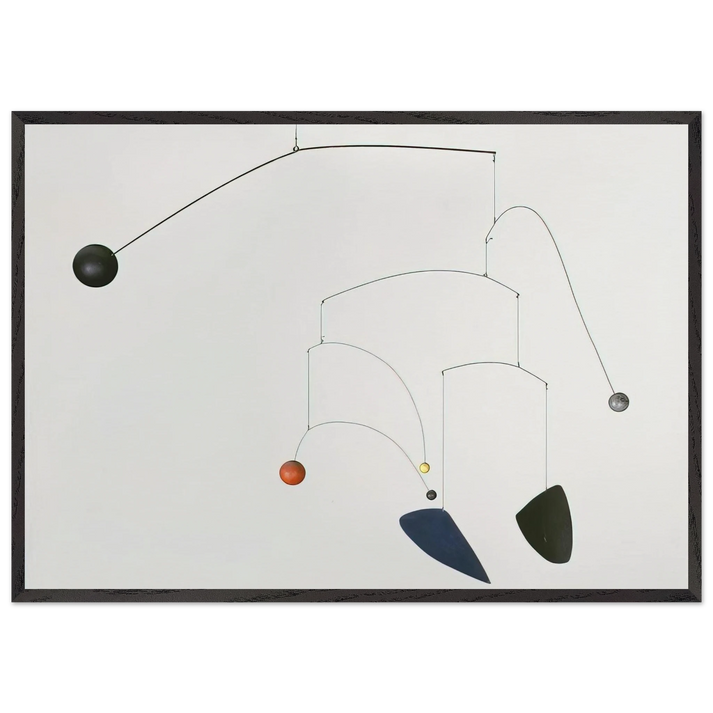 MOBILE 1932 - Alexander Calder 70x100 cm / 28x40 inches Framed Art Print – Black Wooden Frame
