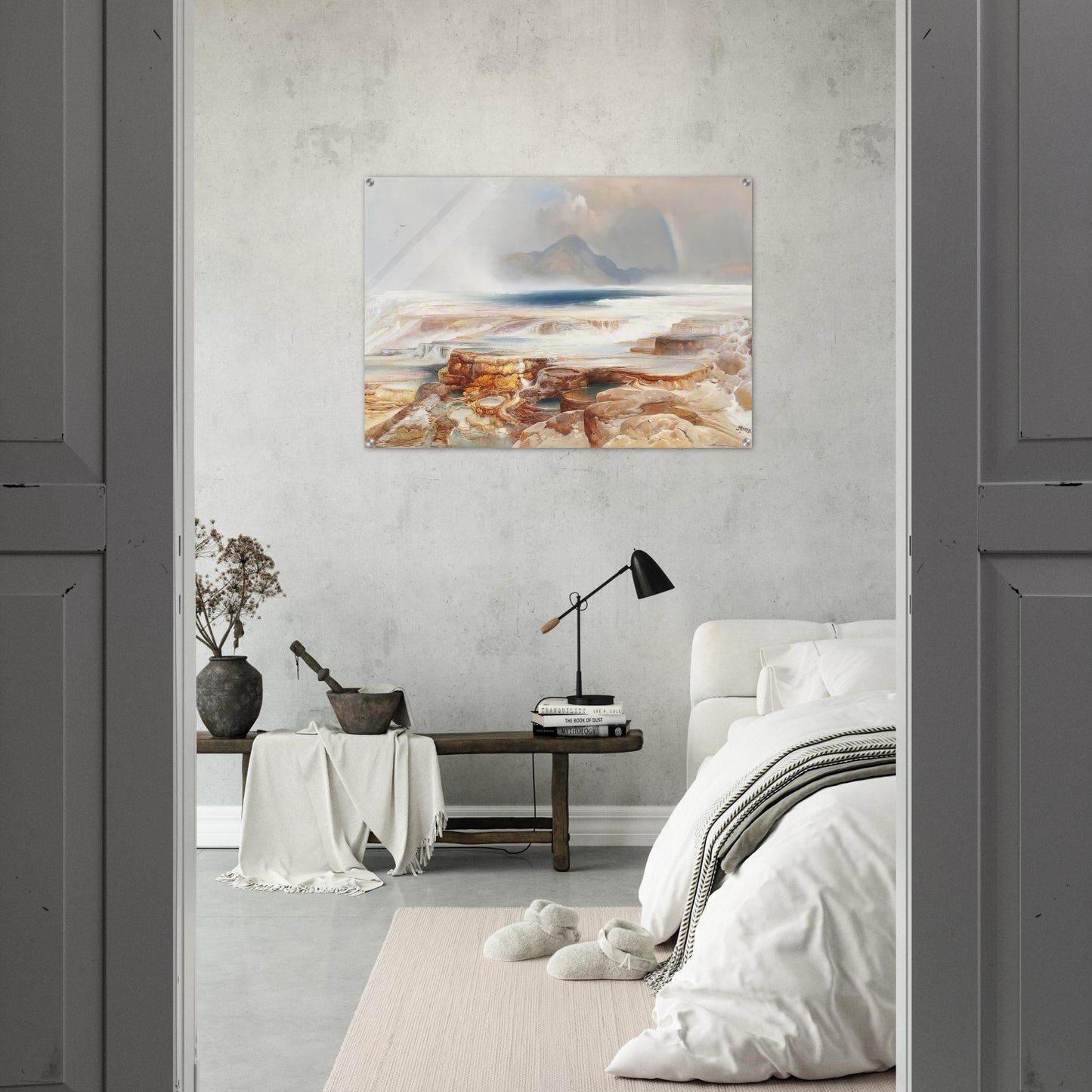 Hot Springs of the Yellowstone - Thomas Moran Acrylic Print - 70x100 cm / 28x40″ inches