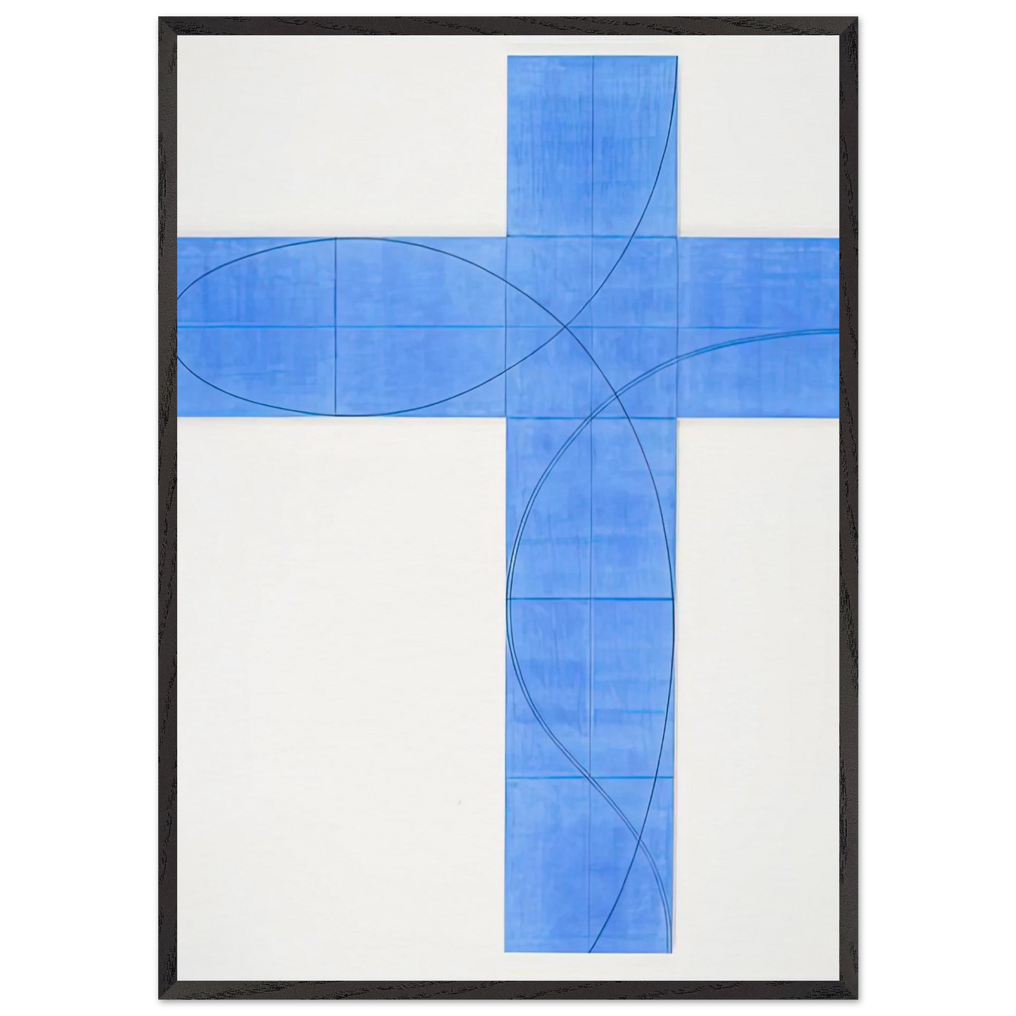 COLUMN STRUCTURE XXII 2008 - Robert Mangold Framed Art Print – Black Wooden Frame - Default Title - -Framed Art Print