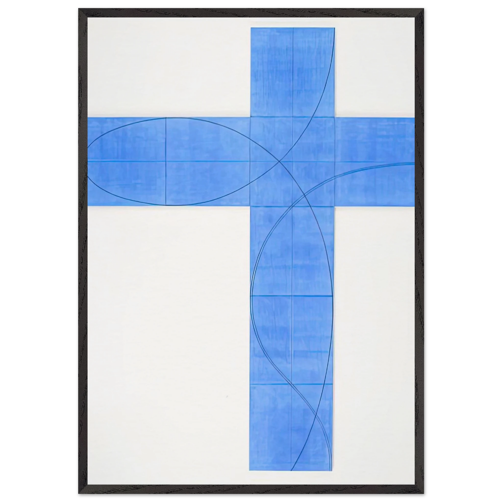 COLUMN STRUCTURE XXII 2008 - Robert Mangold Framed Art Print – Black Wooden Frame - Default Title - -Framed Art Print