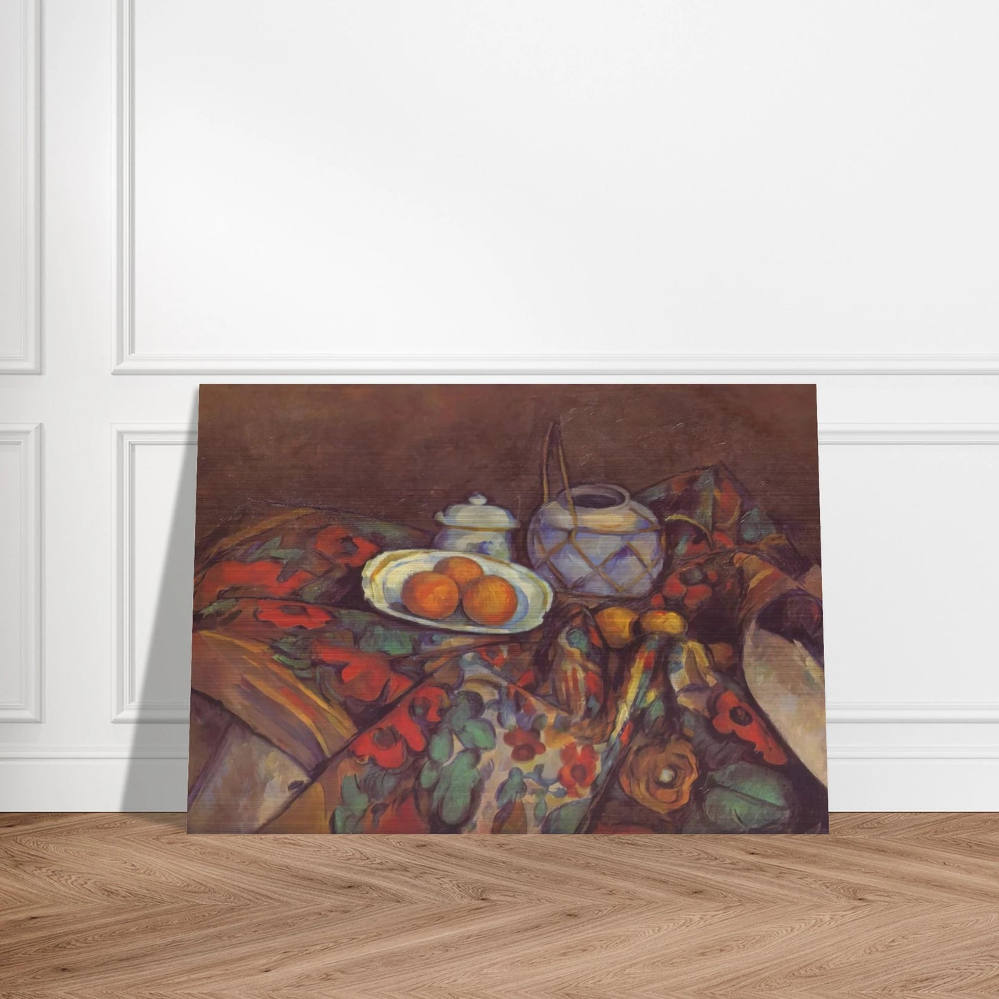 Still Life with Oranges - Paul Cézanne Brushed Aluminum Print - 70x100 cm / 28x40 inches | Paul Cézanne Aluminum Print | Paul Cézanne Prints