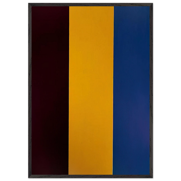 Red Yellow Blue - 1974 - Brice Marden 70x100 cm / 28x40 inches Framed Art Print – Black Wooden Frame