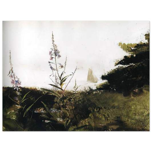 Andrew Wyeth - UNDER SAIL Wall Art - 21x29.7 cm / 8x12" - Fine Art Poster - -