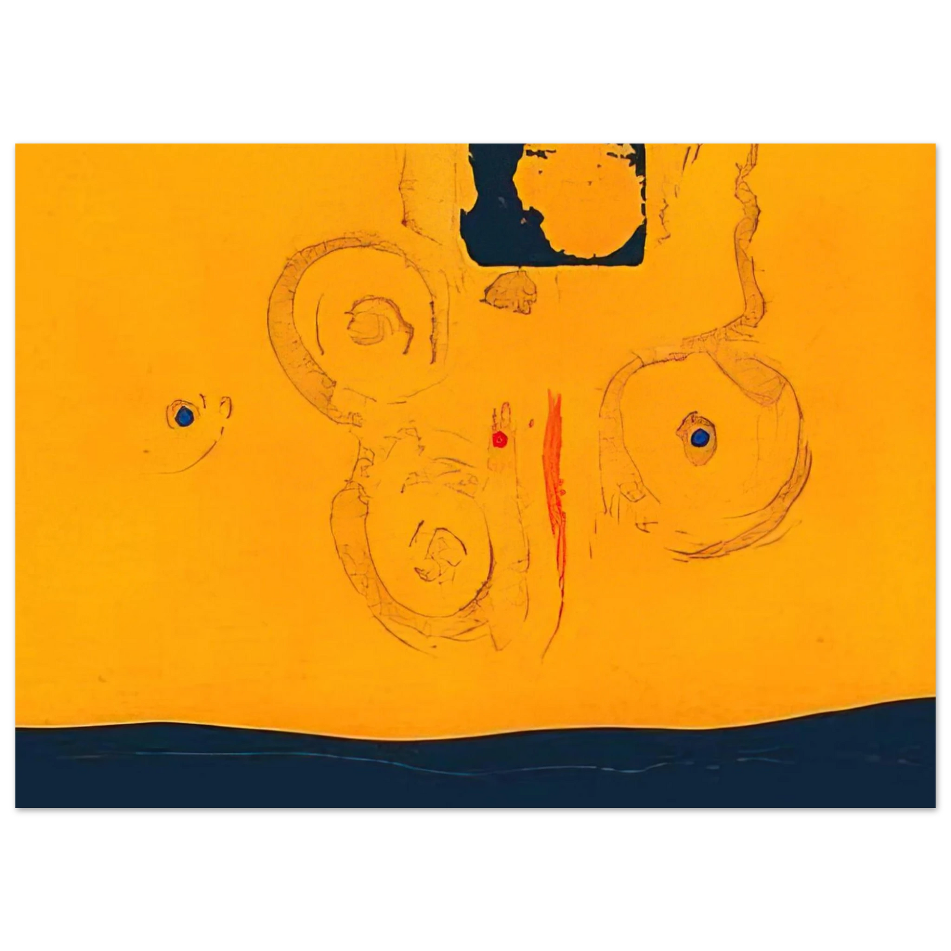 Helen Frankenthaler - Plaza Real - 1988 Wall art - 20x25 cm / 8x10 inches - Fine Art Poster - -