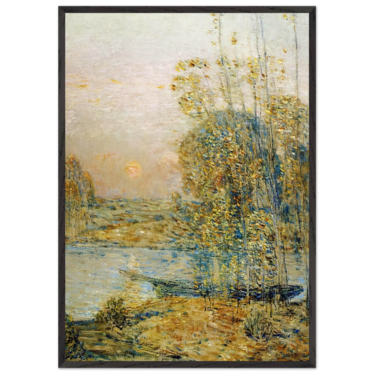 Late Afternoon aka Sunset - Childe Hassam 70x100 cm / 28x40 inches Framed Art Print – Black Wooden Frame