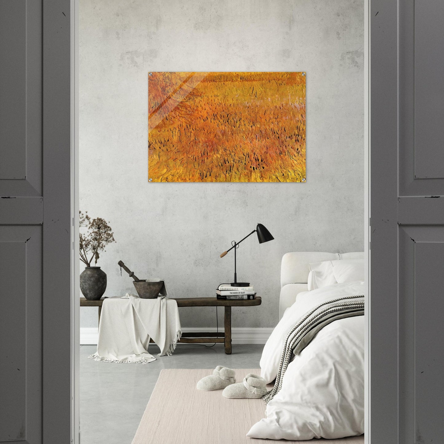 Arles View from the Wheat Fields - Vincent van Gogh Acrylic Print - 70x100 cm / 28x40″ inches | Vincent van Gogh Wall Art | Vincent van Gogh Prints