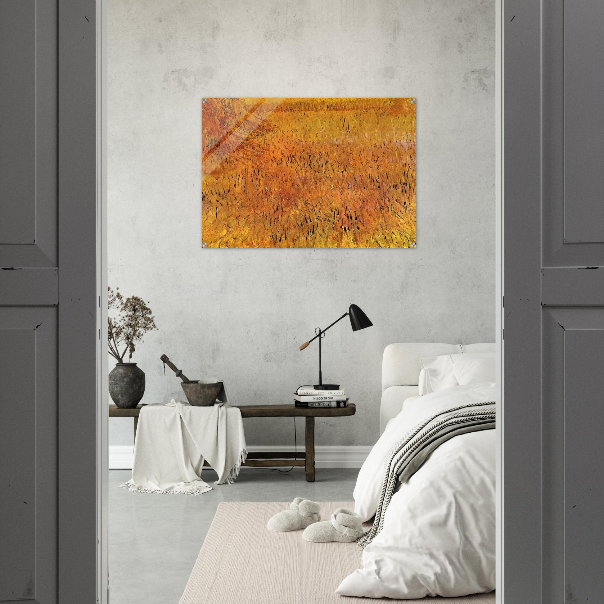 Arles View from the Wheat Fields - Vincent van Gogh Acrylic Print - 70x100 cm / 28x40″ inches | Vincent van Gogh Wall Art | Vincent van Gogh Prints