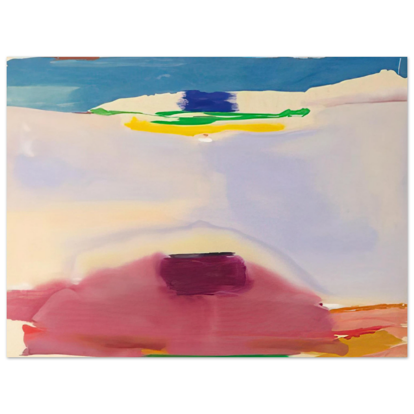 Helen Frankenthaler - Leveling - 1973 Wall art - 15x20 cm / 6x8 inches - Premium Wooden Framed Poster With Fine Art Paper - Wood frame