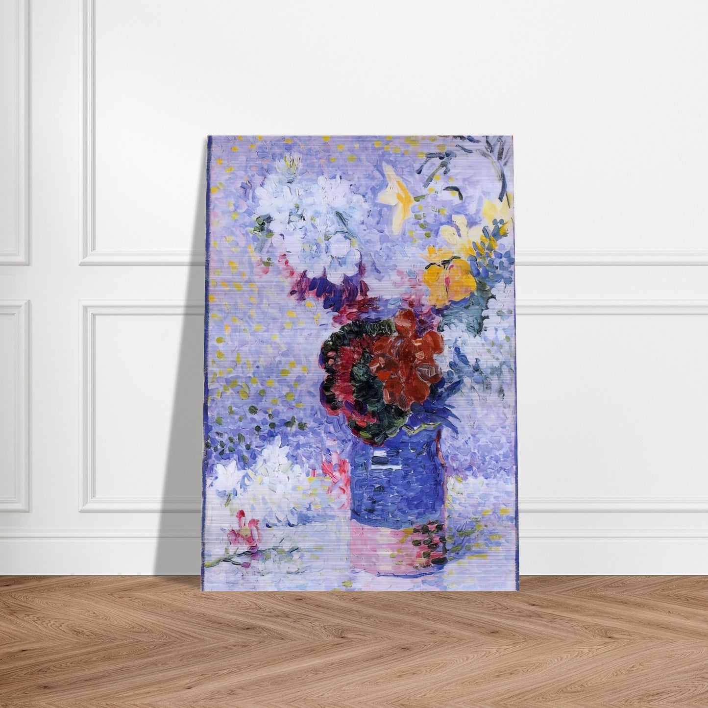 Flowers in a Glass - Henri-Edmond Cross Brushed Aluminum Print - 70x100 cm / 28x40 inches | Henri-Edmond Cross Aluminum Print | Henri-Edmond Cross Prints
