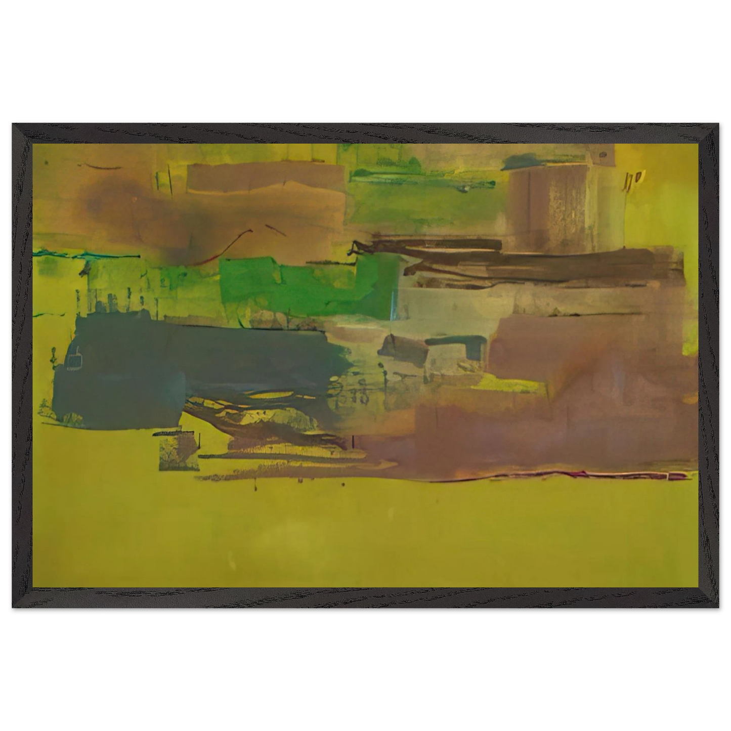 Helen Frankenthaler - August Deep - 1978 Wall art - 40x60 cm / 16x24 inches - Premium Wooden Framed Poster With Fine Art Paper - White frame