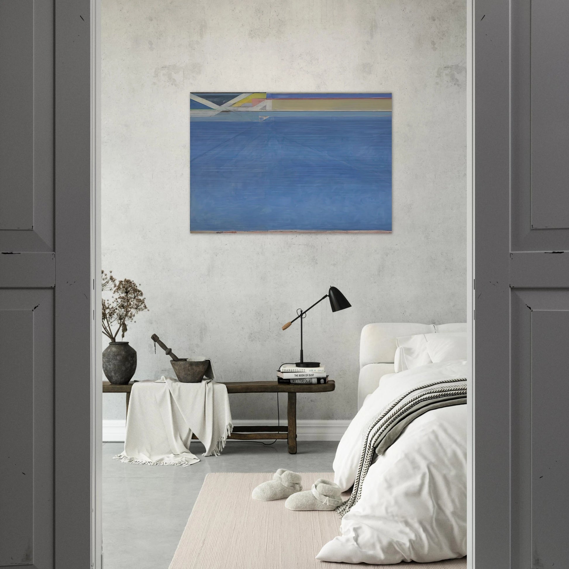 Ocean Park #129 - Richard Diebenkorn Brushed Aluminum Print - 70x100 cm / 28x40 inches | Richard Diebenkorn Aluminum Print | Richard Diebenkorn Prints