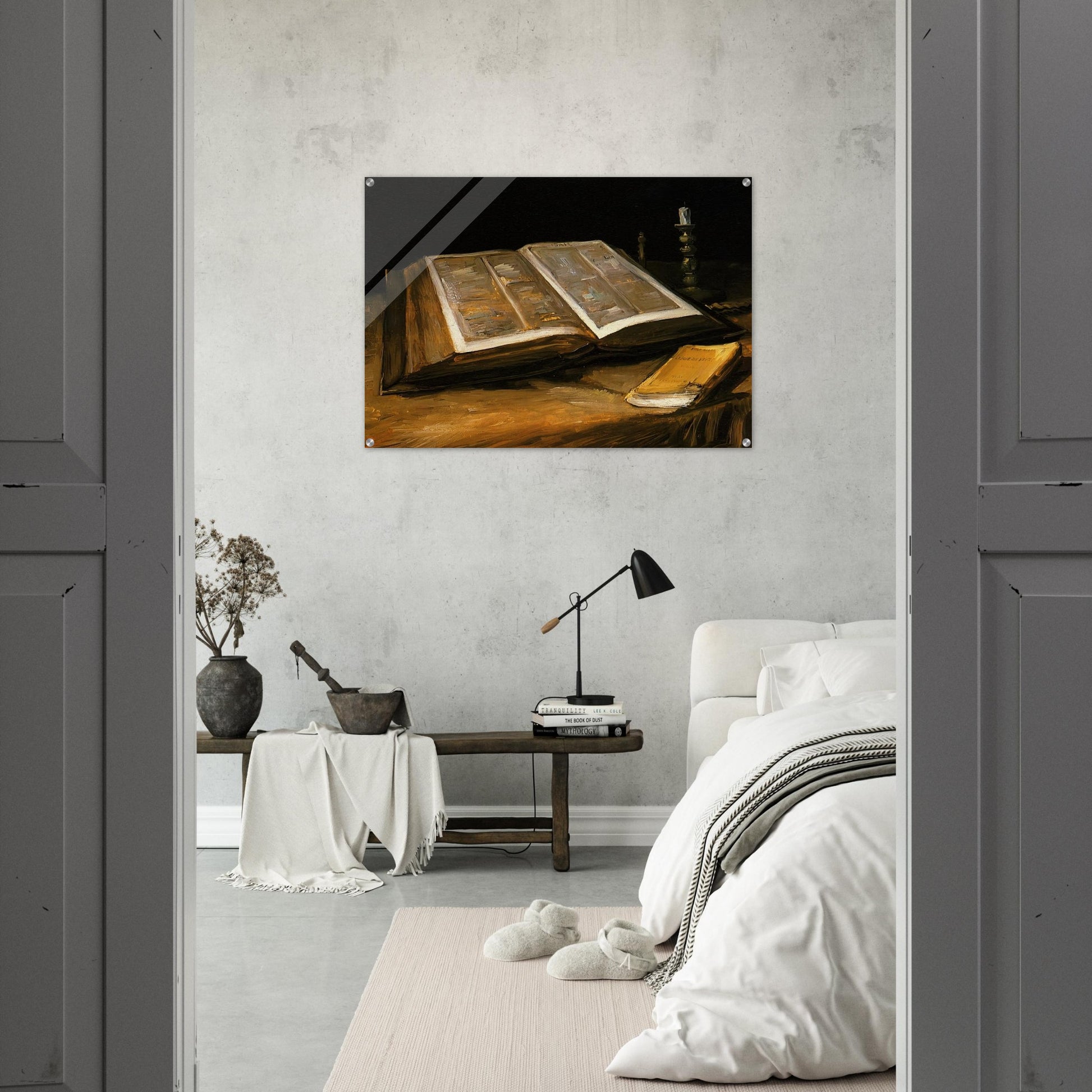 Still Life with Bible - Vincent van Gogh Acrylic Print - 70x100 cm / 28x40″ inches
