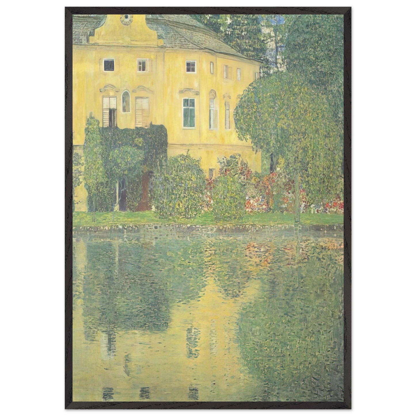 SCHLOSS KAMMER ON THE ATTERSEE IV - Gustav Klimt Framed Art Print – Black Wooden Frame - Default Title - -Framed Art Print
