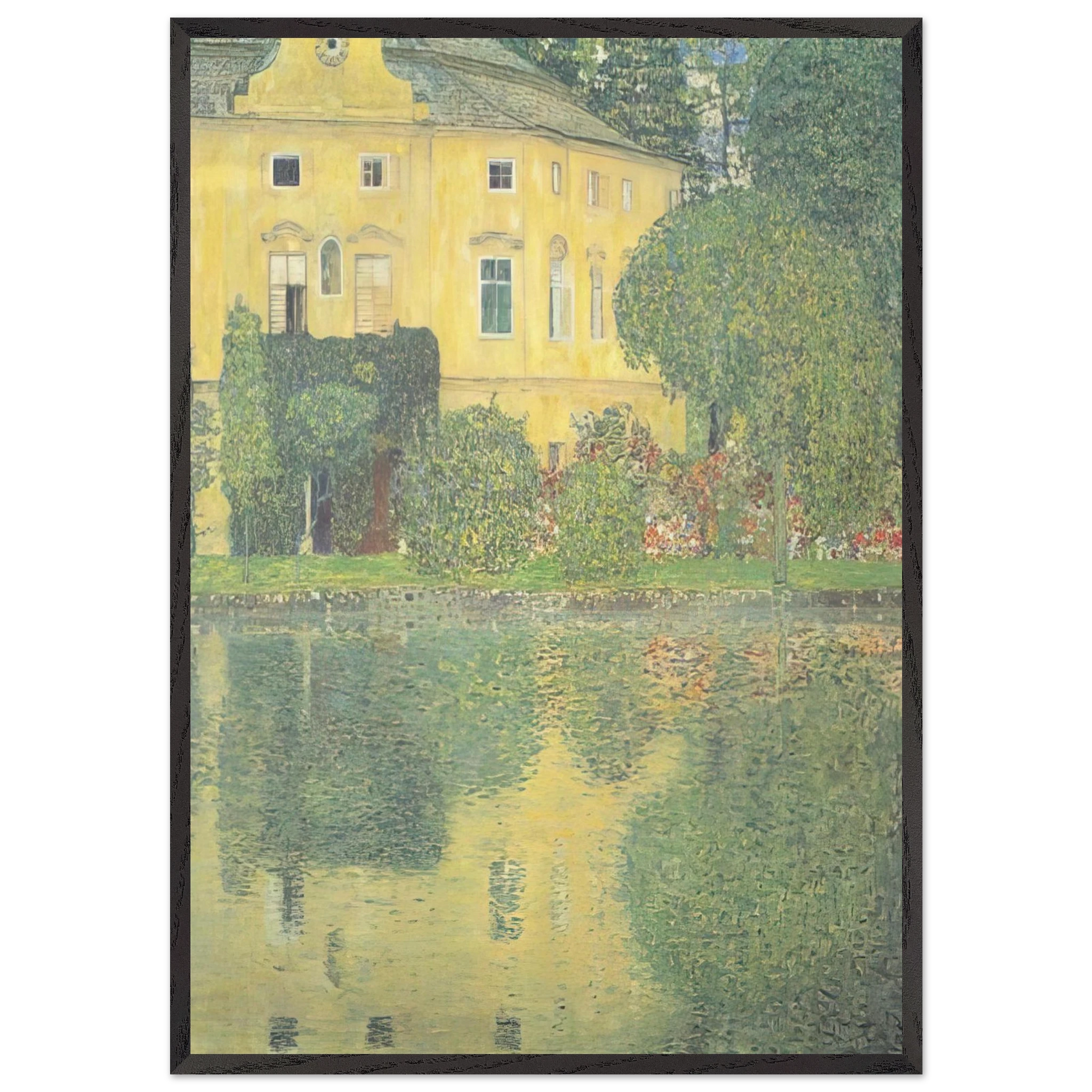 SCHLOSS KAMMER ON THE ATTERSEE IV - Gustav Klimt Framed Art Print – Black Wooden Frame - Default Title - -Framed Art Print