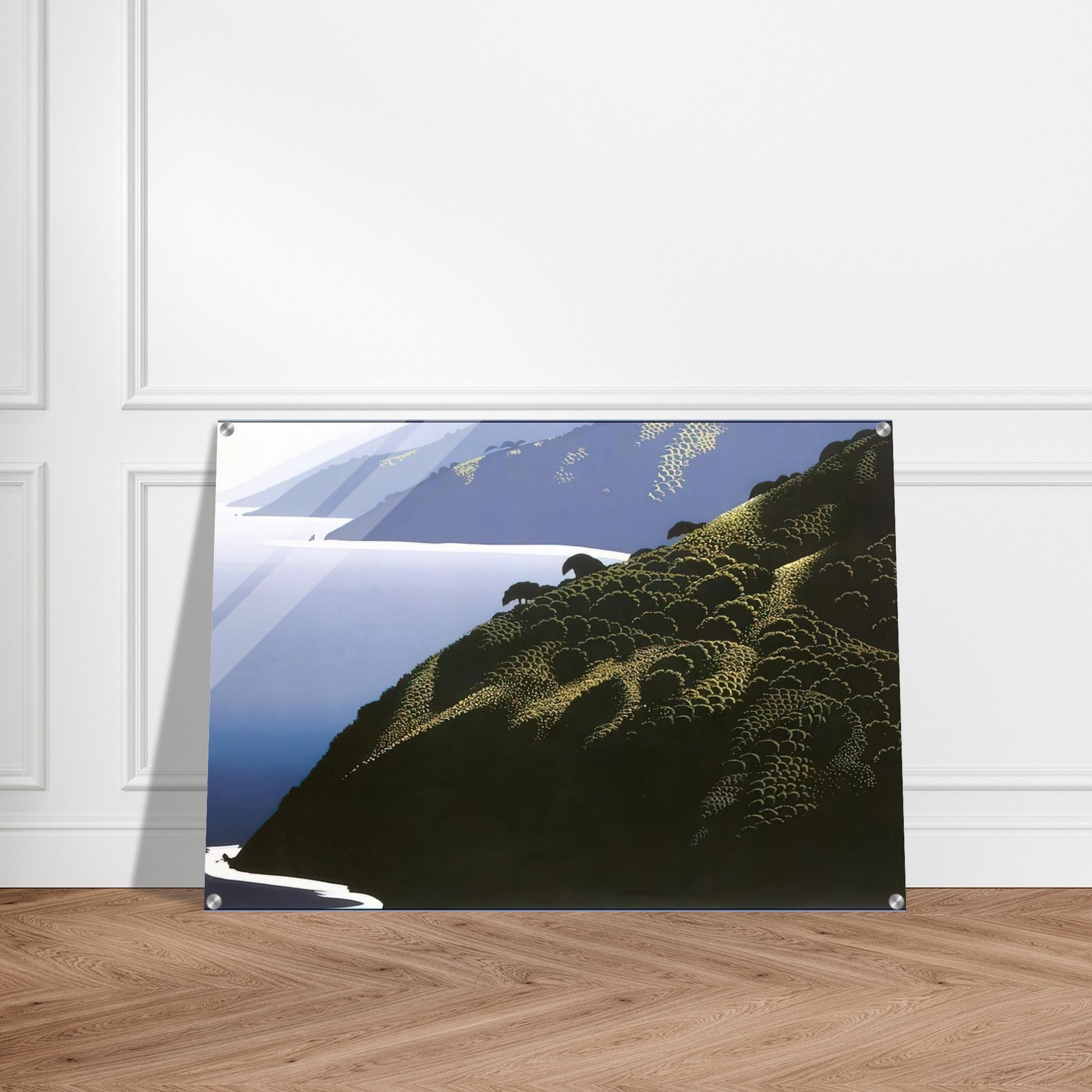 Big Sur Calm - Eyvind Earle Acrylic Print - 70x100 cm / 28x40″ inches | Eyvind Earle Wall Art | Eyvind Earle Prints