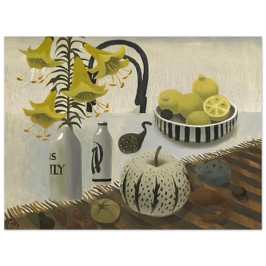Mary Fedden - Lilies and Lemons - 2007 Fine Art Poster - Default Title