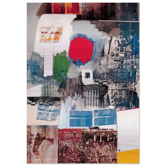 ARCHIVE 1963 - Robert Rauschenberg Brushed Aluminum Print - 70x100 cm / 28x40 inches | Robert Rauschenberg Aluminum Print | Robert Rauschenberg Prints